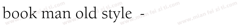 book man old style字形字体转换